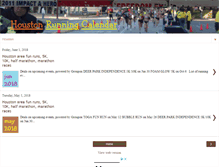 Tablet Screenshot of houstonrunningcalendar.com